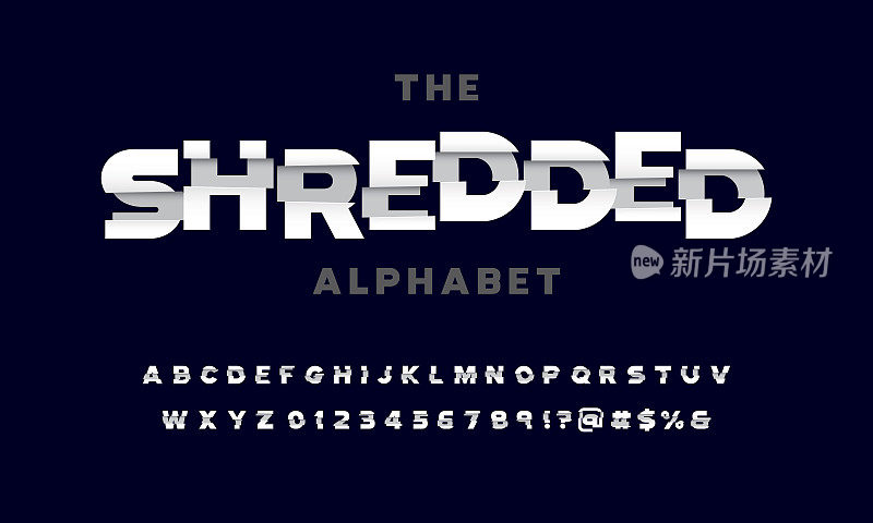 shredded alphabet